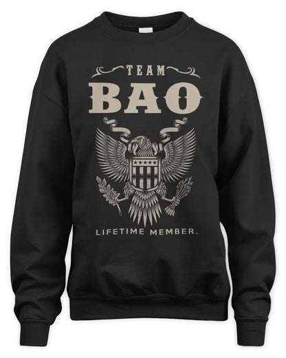 BAO TP06-K82 – Personalized Classic Style Apparel “Team NAME Lifetime Member” - Unisex Sweatshirt - Black