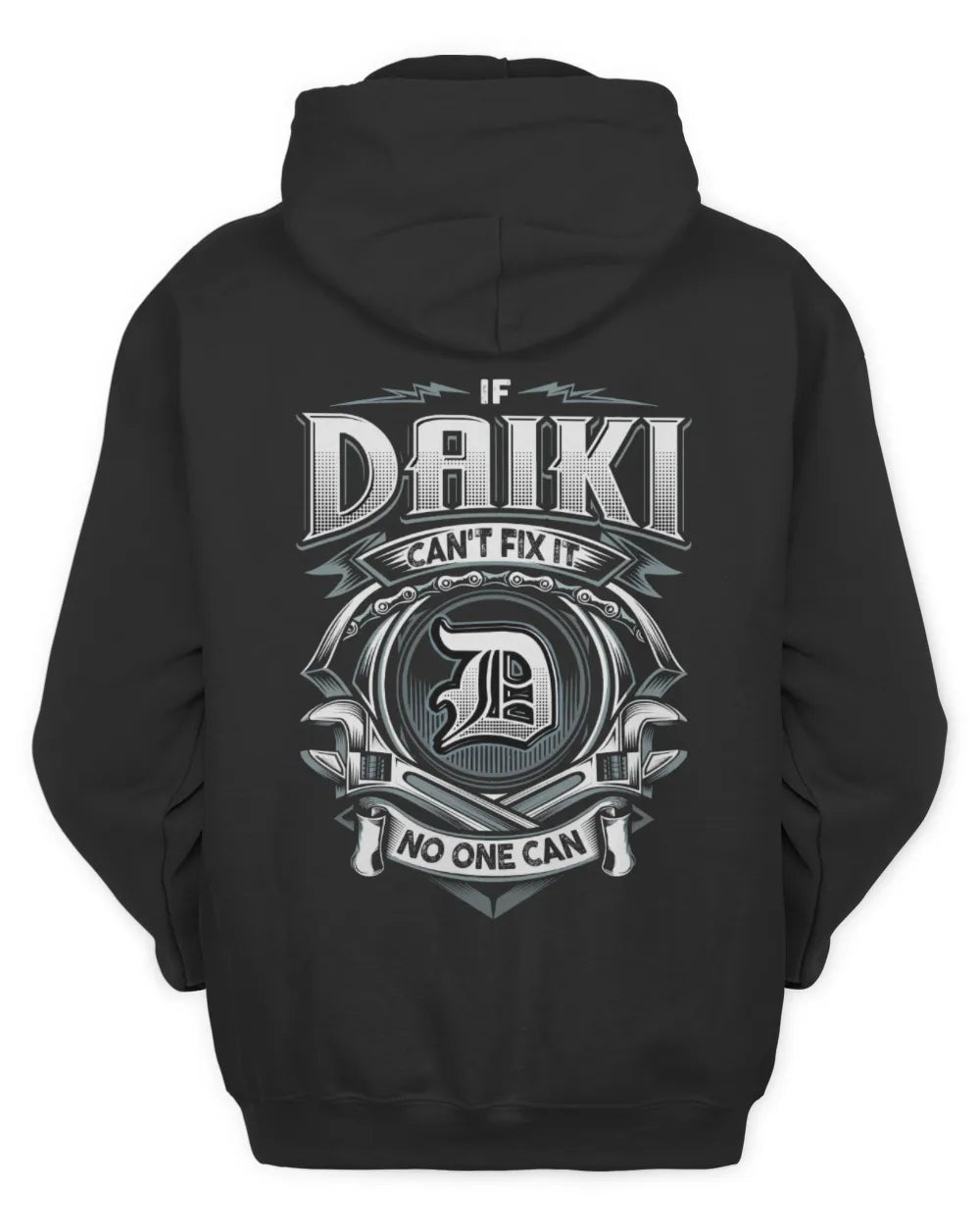 DAIKI AP81-K4-626 - Personalized Ahmed Quote Apparel “If Ahmed Can't Fix It, No One Can” - Unisex Hoodie - Black
