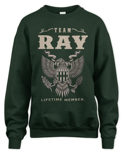 RAY TP06-K82 – Personalized Classic Style Apparel “Team NAME Lifetime Member” - Unisex Sweatshirt - Forest Green