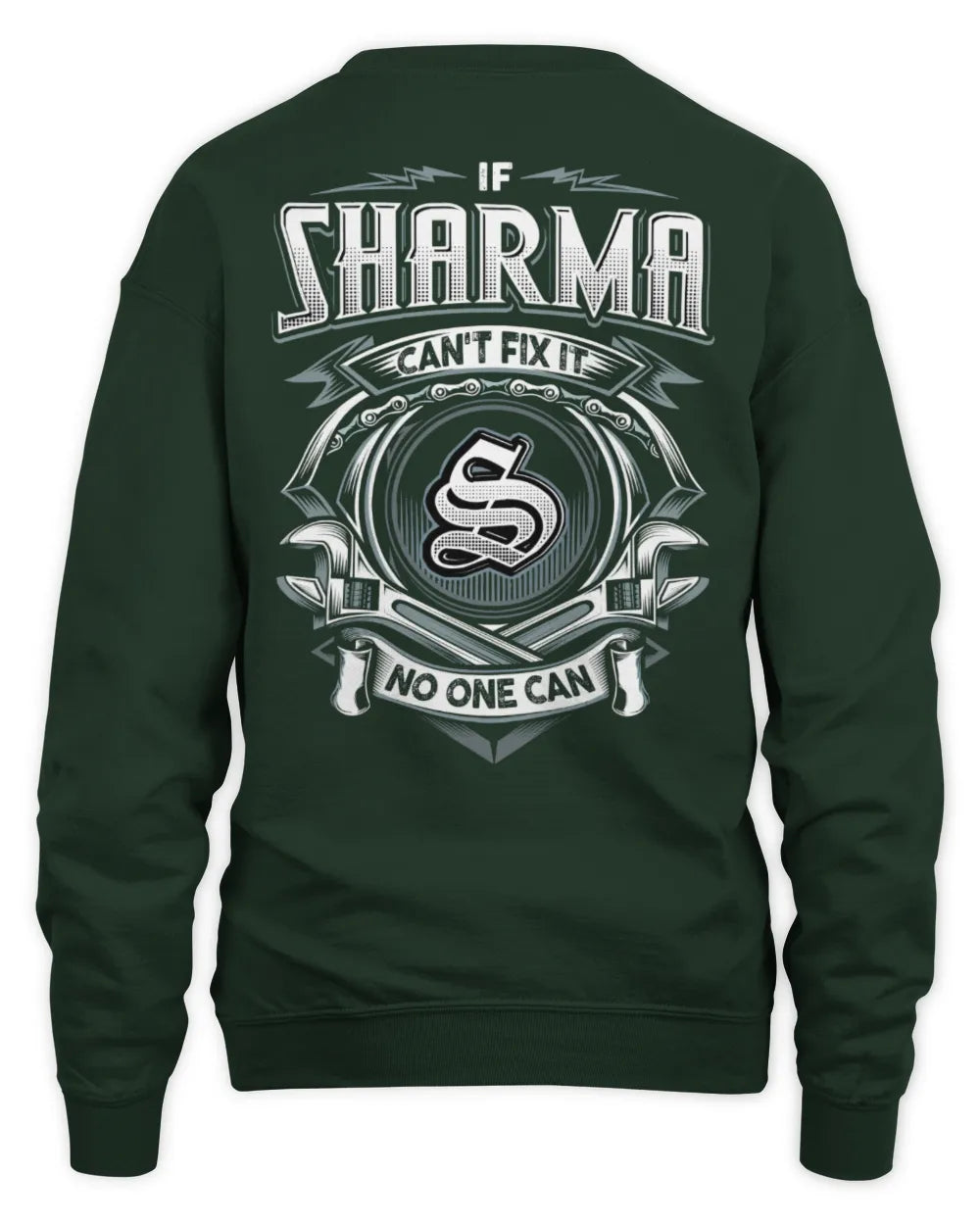 SHARMA AP81-K4-626 - Personalized Ahmed Quote Apparel “If Ahmed Can't Fix It, No One Can” - Unisex Sweatshirt - Forest Green