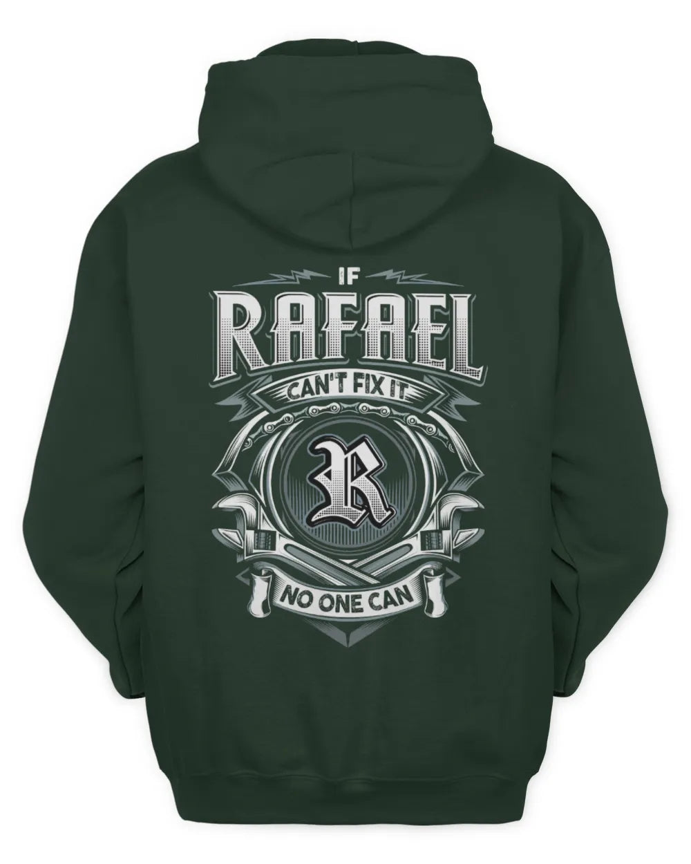 RAFAEL AP81-K4-626 - Personalized Ahmed Quote Apparel “If Ahmed Can't Fix It, No One Can” - Unisex Hoodie - Forest Green