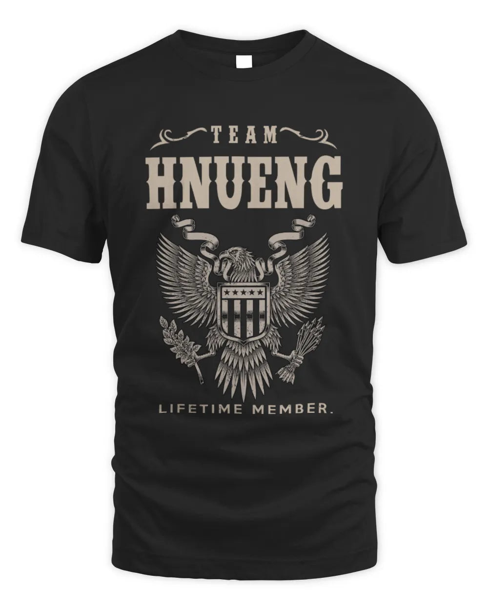 HNUENG TP06-K82 – Personalized Classic Style Apparel “Team NAME Lifetime Member” - Unisex Standard T-Shirt - Black