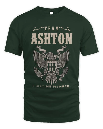 ASHTON TP06-K82 – Personalized Classic Style Apparel “Team NAME Lifetime Member” - Unisex Standard T-Shirt - Forest Green