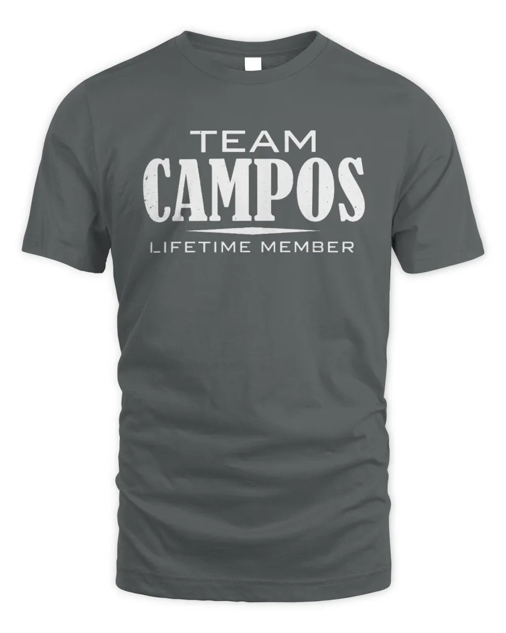 CAMPOS BL62-K4-128 - Personalized “Team NAME Lifetime Member” - Unisex Standard T-Shirt - Charcoal