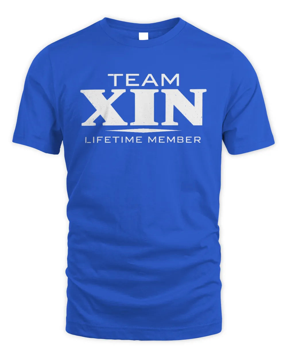 XIN BL62-K4-128 - Personalized “Team NAME Lifetime Member” - Unisex Standard T-Shirt - Royal