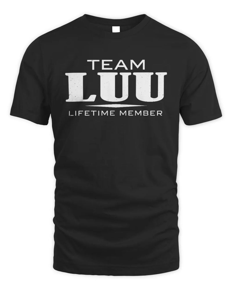 LUU BL62-K4-128 - Personalized “Team AARON Lifetime Member” - Unisex Standard T-Shirt - Black
