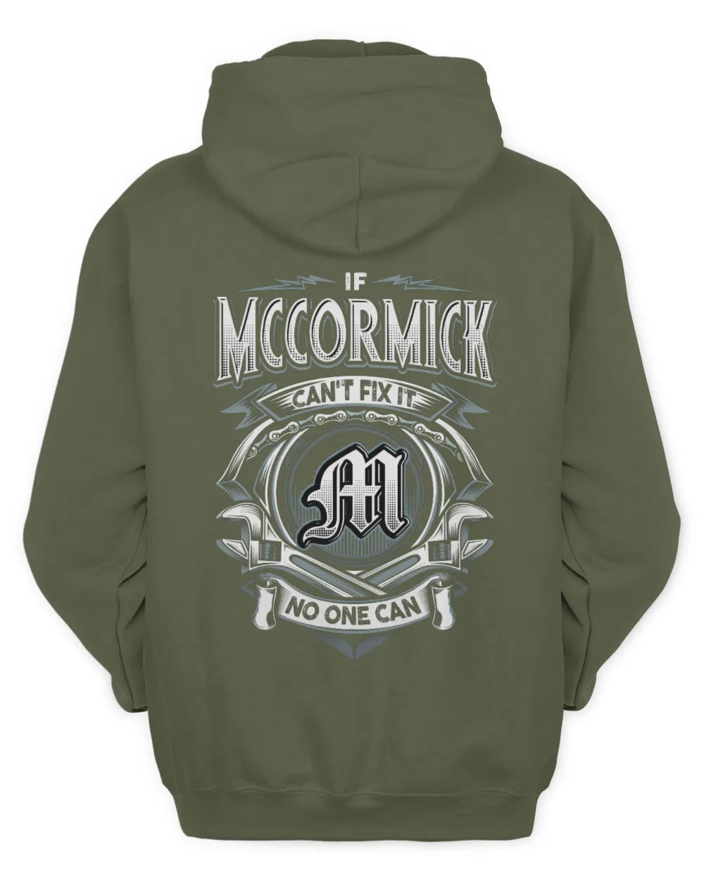 MCCORMICK AP81-K4-626 - Personalized Ahmed Quote Apparel “If Ahmed Can't Fix It, No One Can” - Unisex Hoodie - Military Green