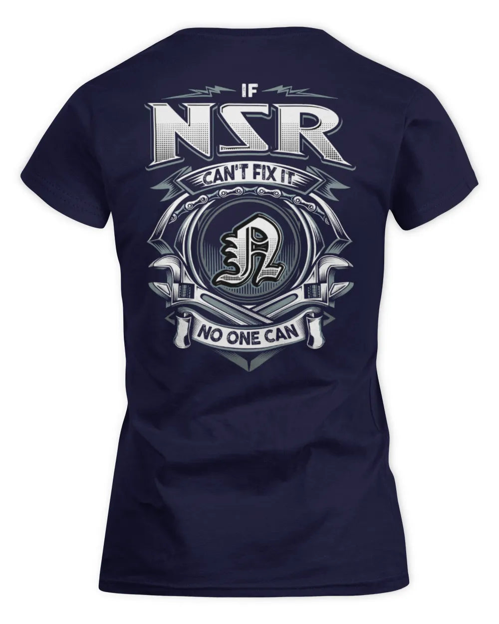 NSR AP81-K4-626 - Personalized Ahmed Quote Apparel “If Ahmed Can't Fix It, No One Can” - Women's Standard T-Shirt - Navy