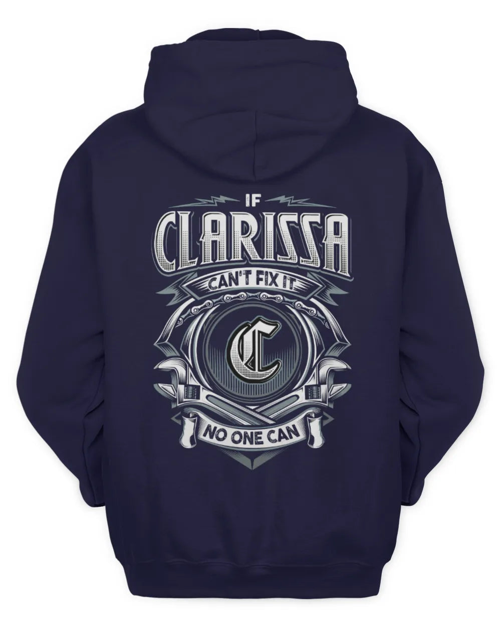 CLARISSA AP81-K4-626 - Personalized Ahmed Quote Apparel “If Ahmed Can't Fix It, No One Can” - Unisex Hoodie - Navy