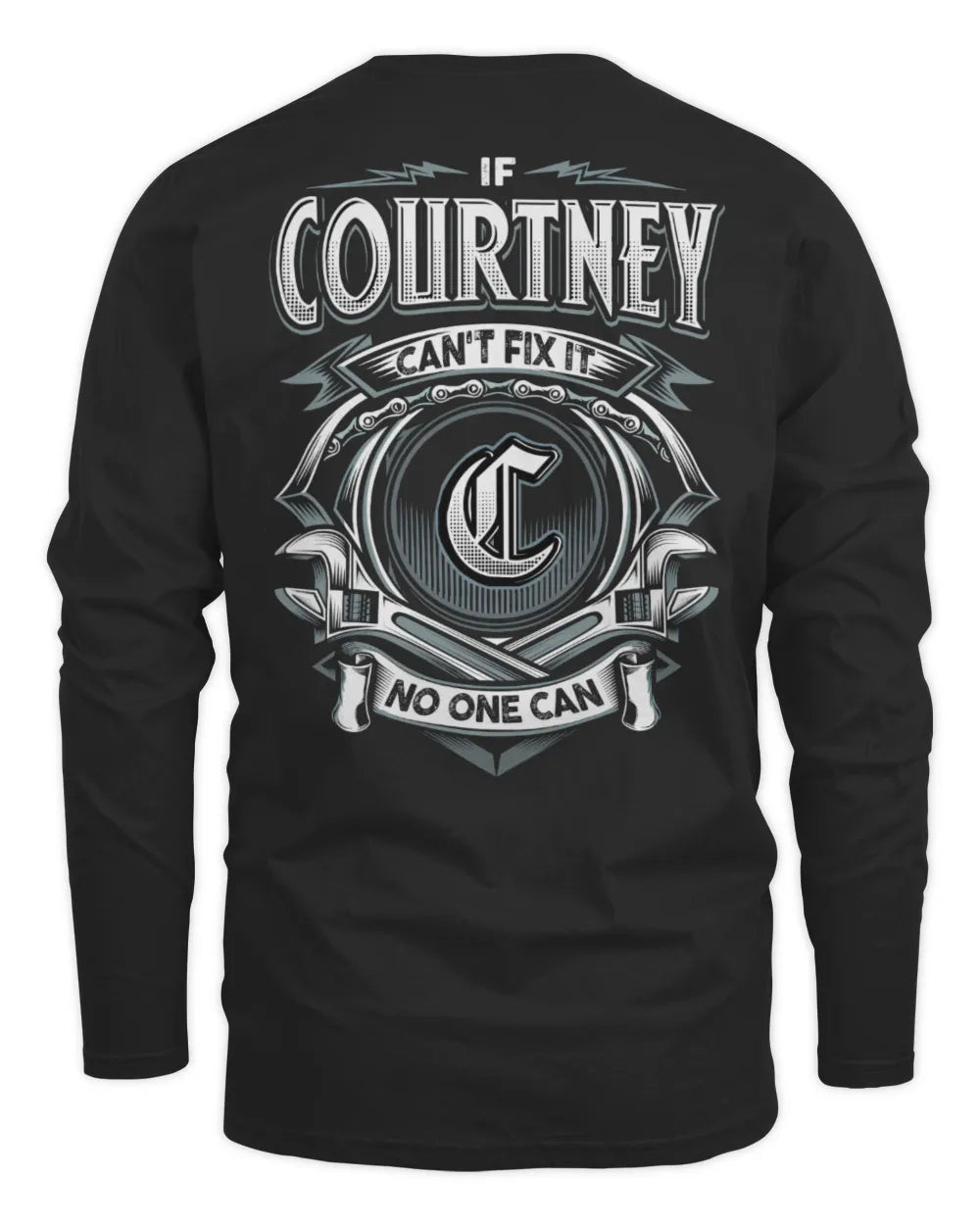 COURTNEY AP81-K4-626 - Personalized Ahmed Quote Apparel “If Ahmed Can't Fix It, No One Can” - Men's Long Sleeved T-Shirt - Black