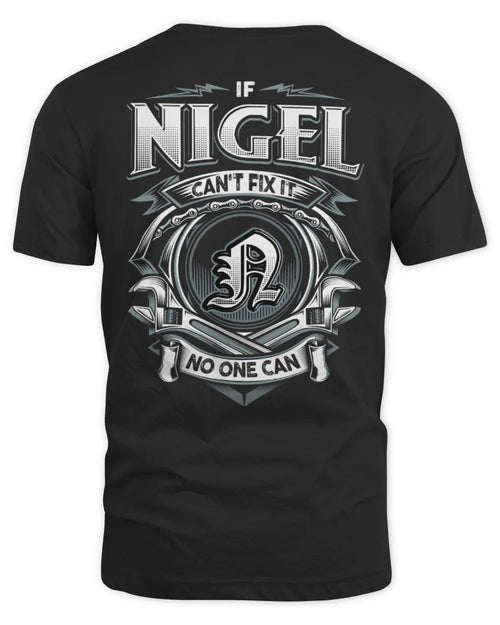 NIGEL AP81-K4-626 - Personalized Ahmed Quote Apparel “If Ahmed Can't Fix It, No One Can” - Unisex Standard T-Shirt - Black