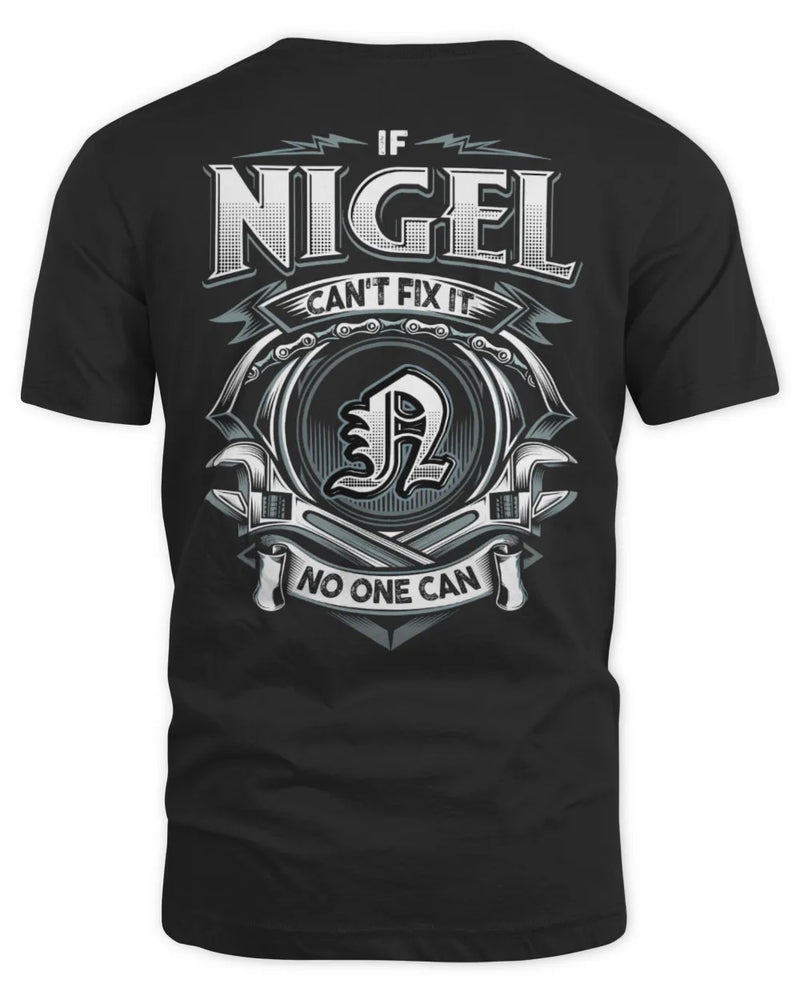 NIGEL AP81-K4-626 - Personalized Ahmed Quote Apparel “If Ahmed Can't Fix It, No One Can” - Unisex Standard T-Shirt - Black
