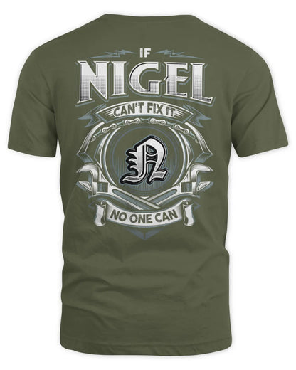 NIGEL AP81-K4-626 - Personalized Ahmed Quote Apparel “If Ahmed Can't Fix It, No One Can” - Unisex Standard T-Shirt - Military Green
