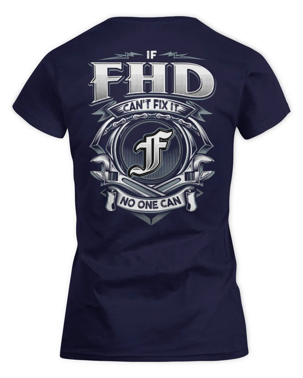FHD AP81-K4-626 - Personalized Ahmed Quote Apparel “If Ahmed Can't Fix It, No One Can” - Women's Standard T-Shirt - Navy