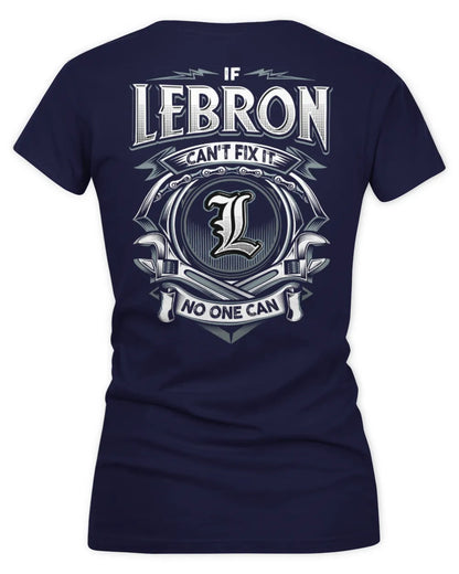 LEBRON AP81-K4-626 - Personalized Ahmed Quote Apparel “If Ahmed Can't Fix It, No One Can” - Women's V-Neck T-Shirt - Navy
