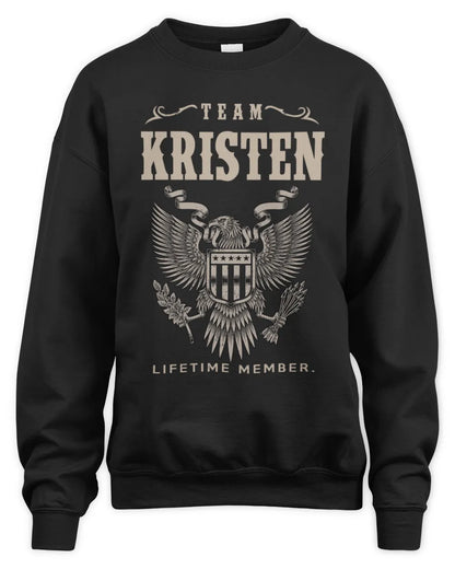 KRISTEN TP06-K82 – Personalized Classic Style Apparel “Team NAME Lifetime Member” - Unisex Sweatshirt - Black