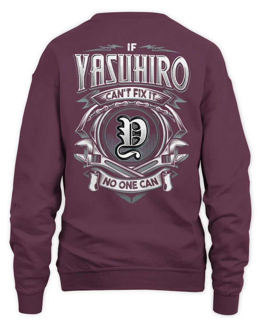 YASUHIRO AP81-K4-626 - Personalized Ahmed Quote Apparel “If Ahmed Can't Fix It, No One Can” - Unisex Sweatshirt - Maroon