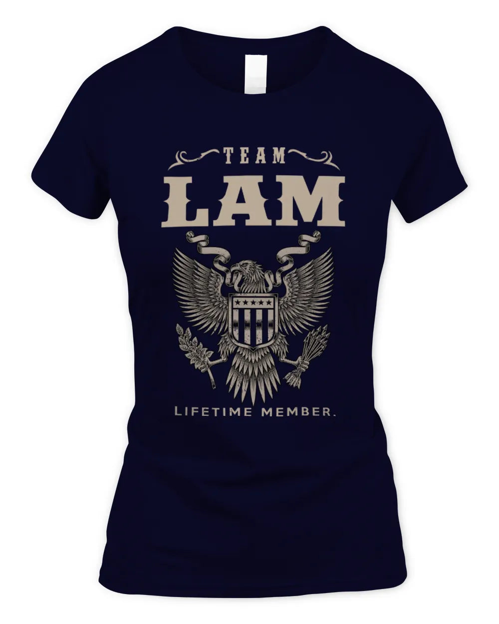 LAM TP06-K82 – Personalized Classic Style Apparel “Team NAME Lifetime Member” - Women's Standard T-Shirt - Navy