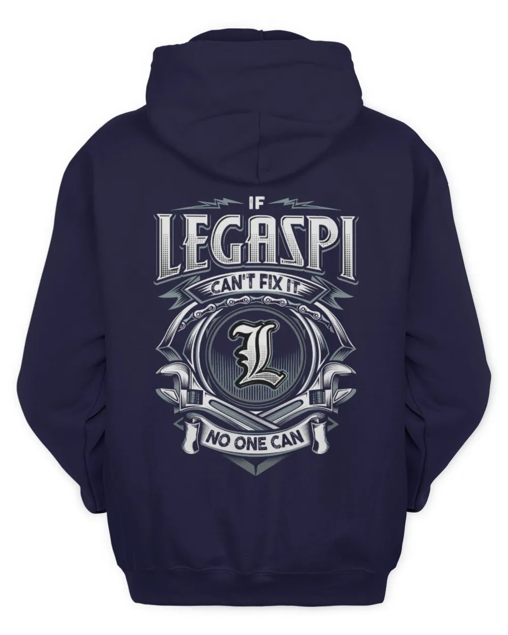 LEGASPI AP81-K4-626 - Personalized Ahmed Quote Apparel “If Ahmed Can't Fix It, No One Can” - Unisex Hoodie - Navy