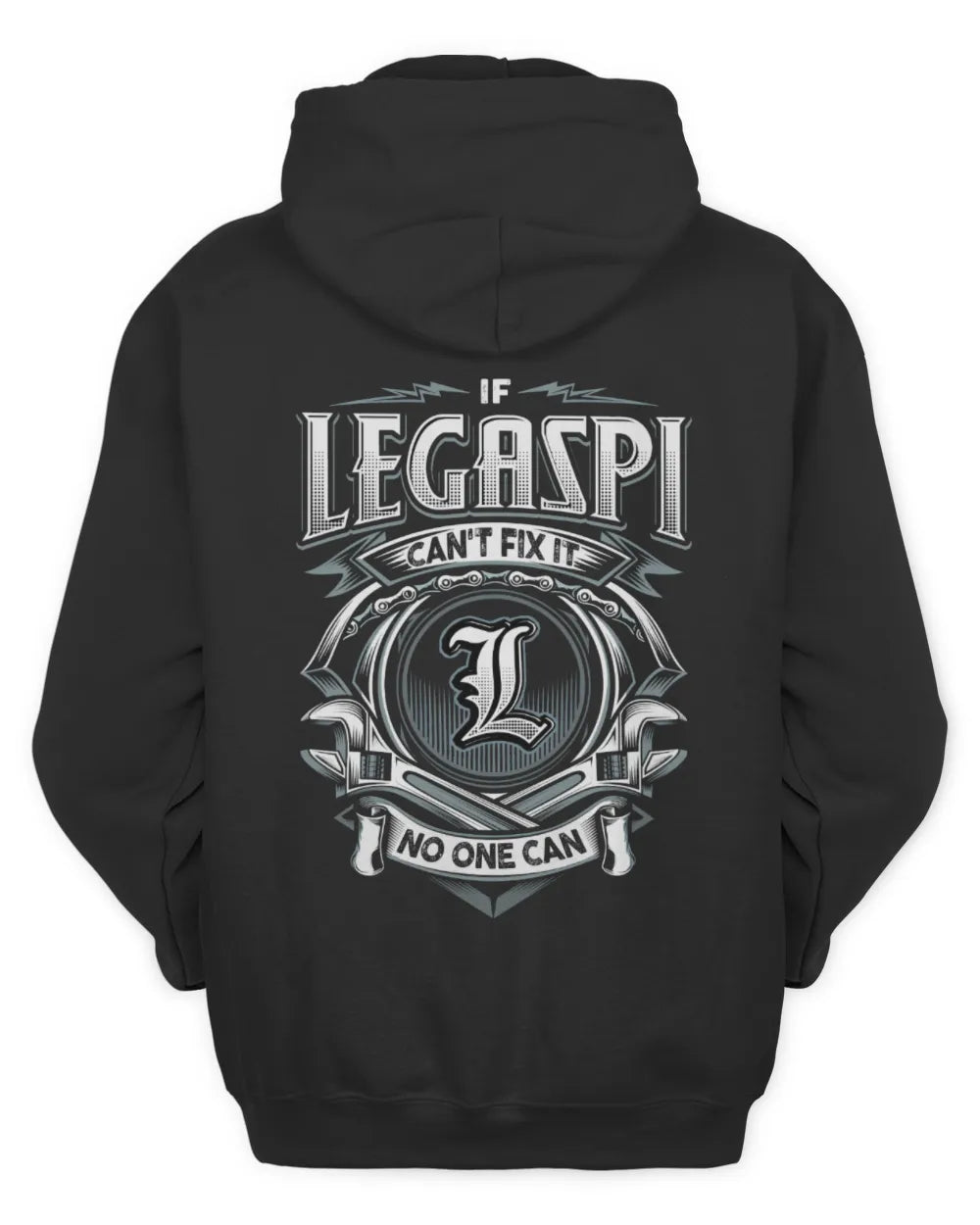 LEGASPI AP81-K4-626 - Personalized Ahmed Quote Apparel “If Ahmed Can't Fix It, No One Can” - Unisex Hoodie - Black
