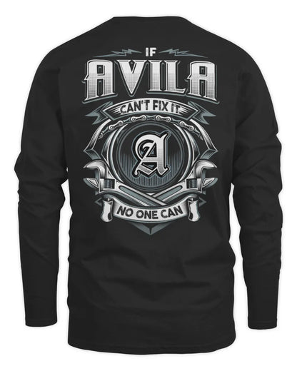 AVILA AP81-K4-626 - Personalized Ahmed Quote Apparel “If Ahmed Can't Fix It, No One Can” - Men's Long Sleeved T-Shirt - Black