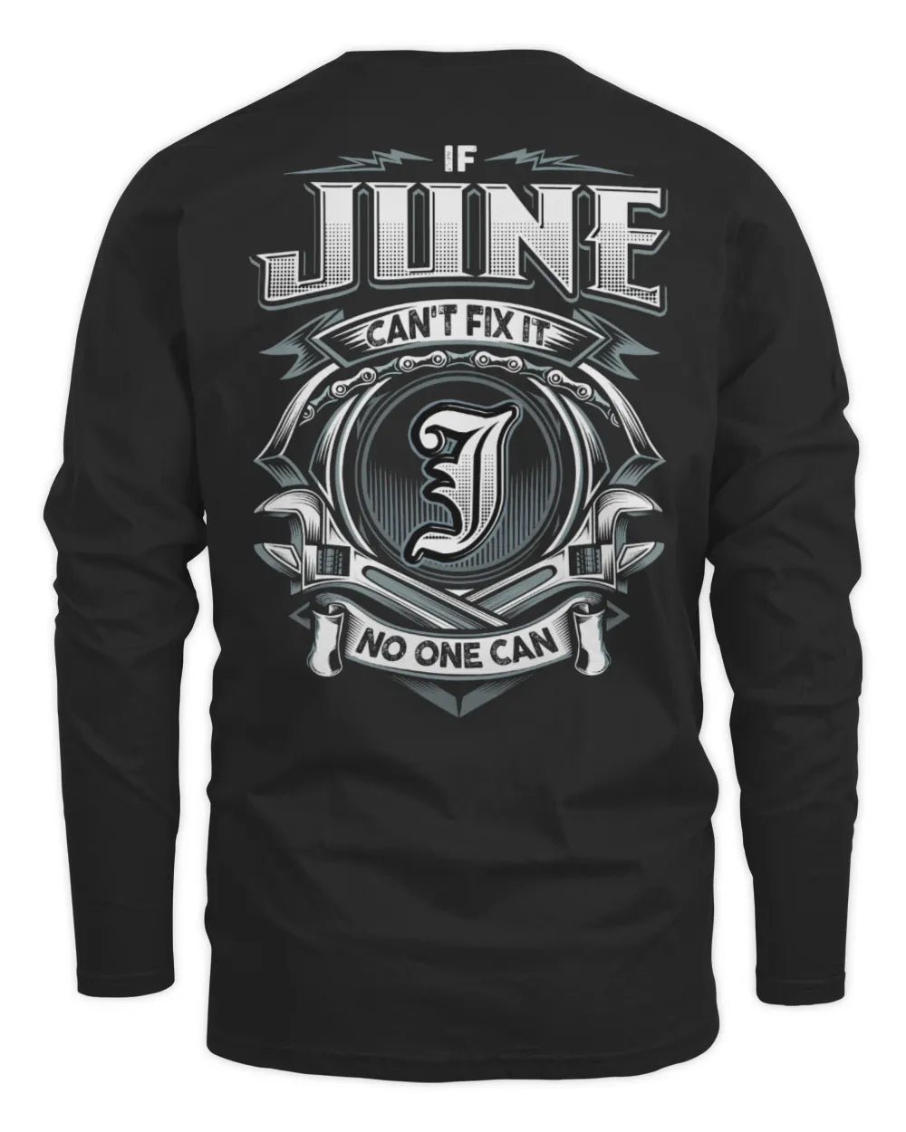 JUNE AP81-K4-626 - Personalized Ahmed Quote Apparel “If Ahmed Can't Fix It, No One Can” - Men's Long Sleeved T-Shirt - Black