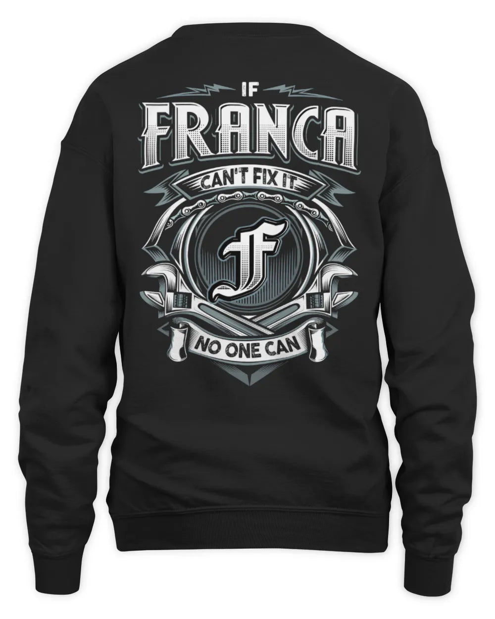 FRANCA AP81-K4-626 - Personalized Ahmed Quote Apparel “If Ahmed Can't Fix It, No One Can” - Unisex Sweatshirt - Black