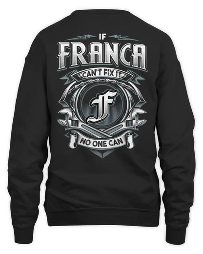 FRANCA AP81-K4-626 - Personalized Ahmed Quote Apparel “If Ahmed Can't Fix It, No One Can” - Unisex Sweatshirt - Black