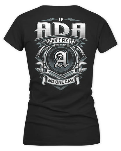 ADA AP81-K4-626 - Personalized Ahmed Quote Apparel “If Ahmed Can't Fix It, No One Can” - Women's V-Neck T-Shirt - Black