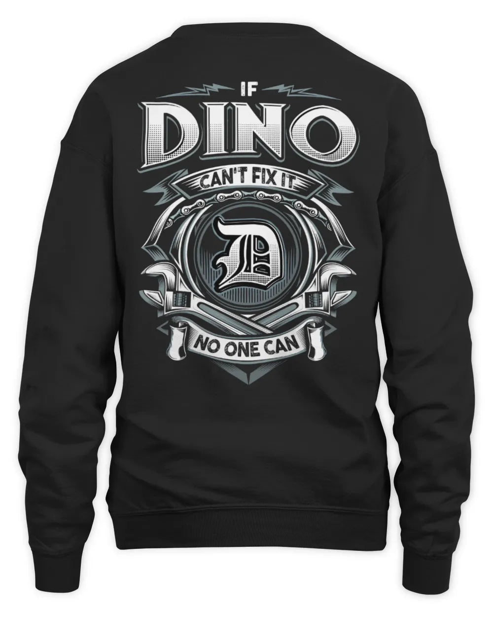 DINO AP81-K4-626 - Personalized Ahmed Quote Apparel “If Ahmed Can't Fix It, No One Can” - Unisex Sweatshirt - Black