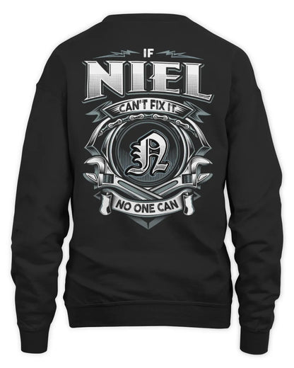 NIEL AP81-K4-626 - Personalized Ahmed Quote Apparel “If Ahmed Can't Fix It, No One Can” - Unisex Sweatshirt - Black