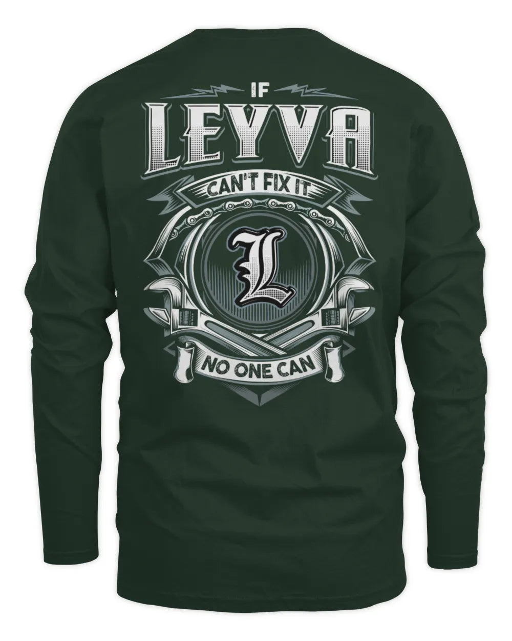 LEYVA AP81-K4-626 - Personalized Ahmed Quote Apparel “If Ahmed Can't Fix It, No One Can” - Men's Long Sleeved T-Shirt - Forest Green