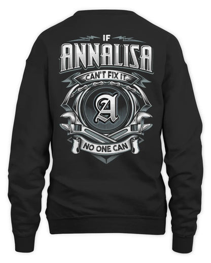 ANNALISA AP81-K4-626 - Personalized Ahmed Quote Apparel “If Ahmed Can't Fix It, No One Can” - Unisex Sweatshirt - Black
