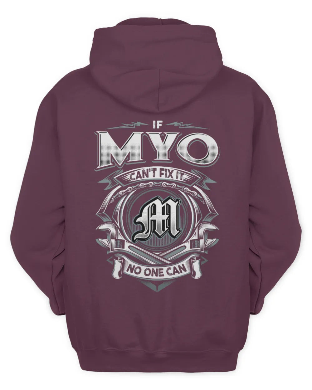 MYO AP81-K4-626 - Personalized Ahmed Quote Apparel “If Ahmed Can't Fix It, No One Can” - Unisex Hoodie - Maroon