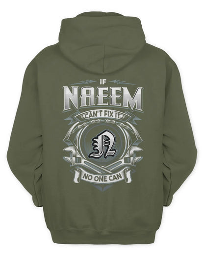 NAEEM AP81-K4-626 - Personalized Ahmed Quote Apparel “If Ahmed Can't Fix It, No One Can” - Unisex Hoodie - Military Green