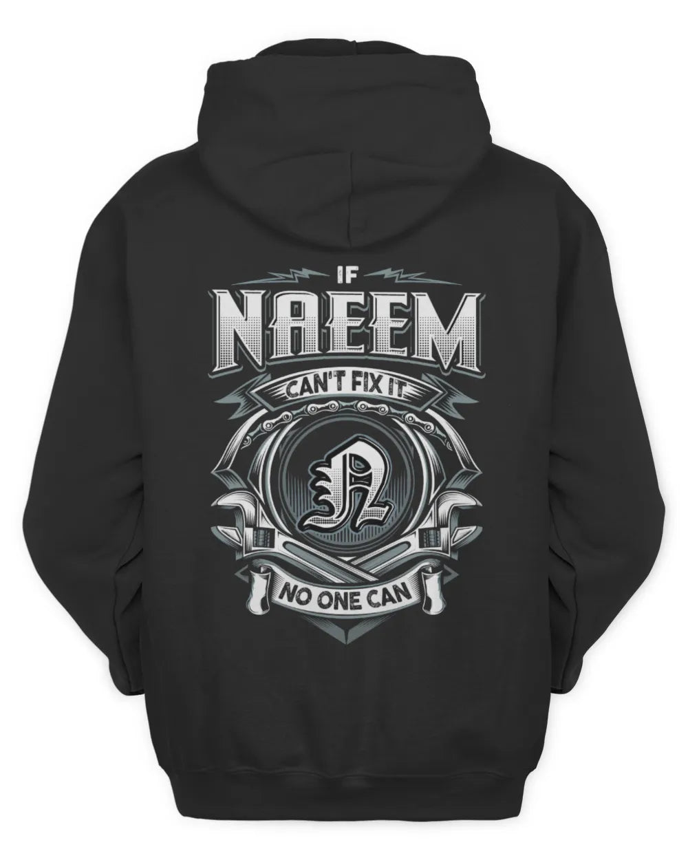 NAEEM AP81-K4-626 - Personalized Ahmed Quote Apparel “If Ahmed Can't Fix It, No One Can” - Unisex Hoodie - Black