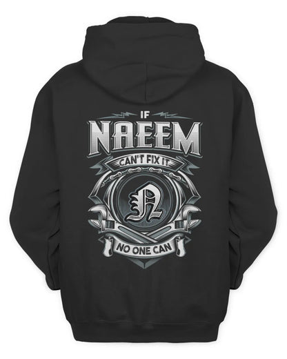 NAEEM AP81-K4-626 - Personalized Ahmed Quote Apparel “If Ahmed Can't Fix It, No One Can” - Unisex Hoodie - Black