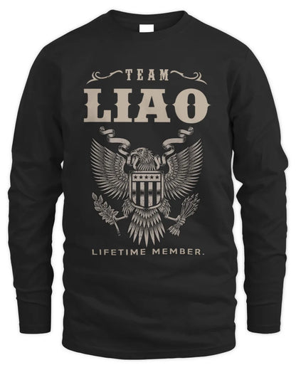 LIAO TP06-K82 – Personalized Classic Style Apparel “Team NAME Lifetime Member” - Men's Long Sleeved T-Shirt - Black