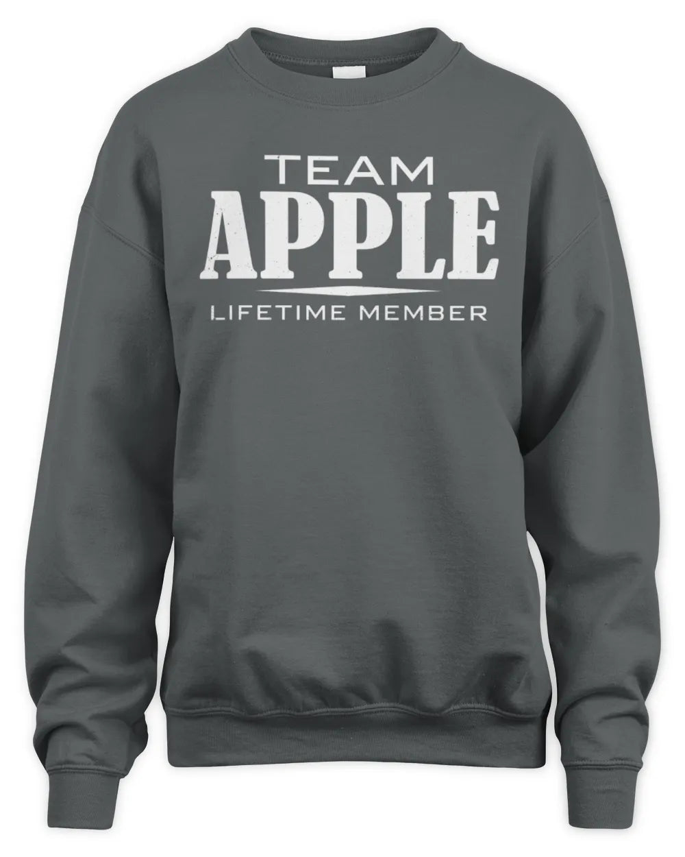 APPLE BL62-K4-128 - Personalized “Team NAME Lifetime Member” - Unisex Sweatshirt - Charcoal