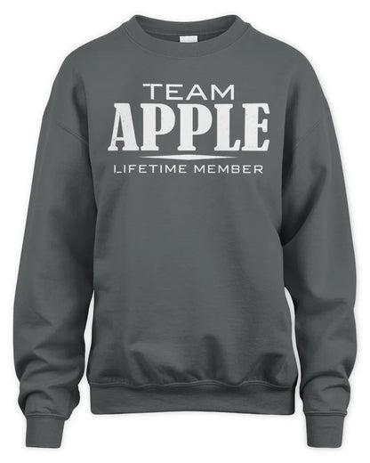 APPLE BL62-K4-128 - Personalized “Team NAME Lifetime Member” - Unisex Sweatshirt - Charcoal