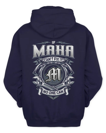 MAHA AP81-K4-626 - Personalized Ahmed Quote Apparel “If Ahmed Can't Fix It, No One Can” - Unisex Hoodie - Navy