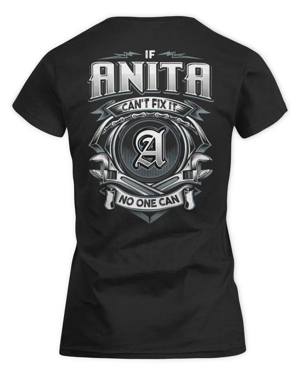 ANITA AP81-K4-626 - Personalized Ahmed Quote Apparel “If Ahmed Can't Fix It, No One Can” - Women's Standard T-Shirt - Black
