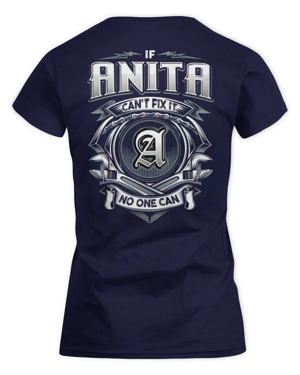 ANITA AP81-K4-626 - Personalized Ahmed Quote Apparel “If Ahmed Can't Fix It, No One Can” - Women's Standard T-Shirt - Navy