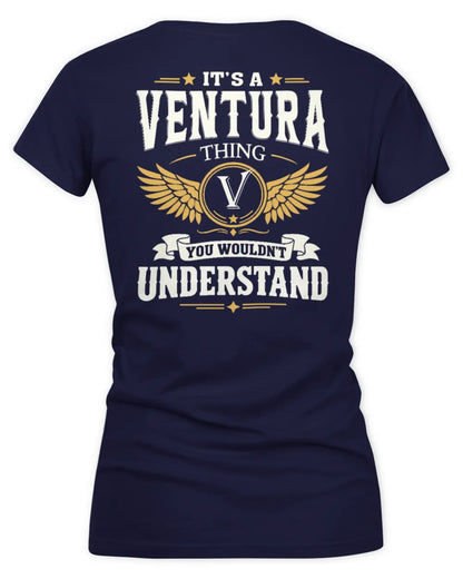 VENTURA KT06-M008 It’s a [NAME] Thing – You Wouldn’t Understand | Personalized Vintage T-Shirt - Women's V-Neck T-Shirt - Navy