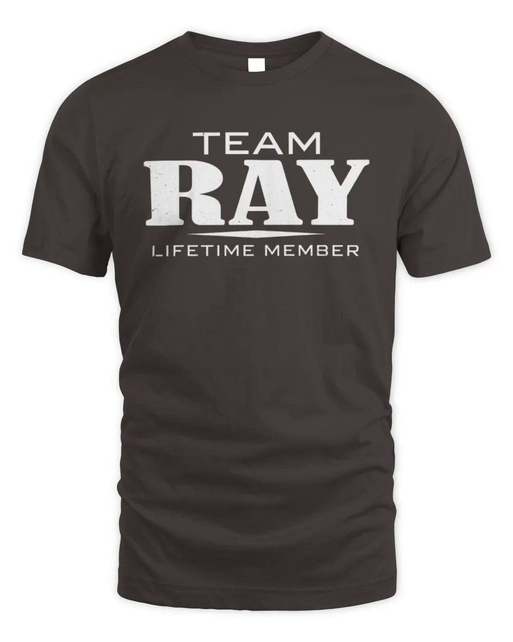 RAY BL62-K4-128 - Personalized “Team NAME Lifetime Member” - Unisex Standard T-Shirt - Dark Chocolate