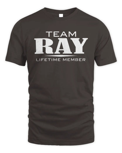 RAY BL62-K4-128 - Personalized “Team NAME Lifetime Member” - Unisex Standard T-Shirt - Dark Chocolate