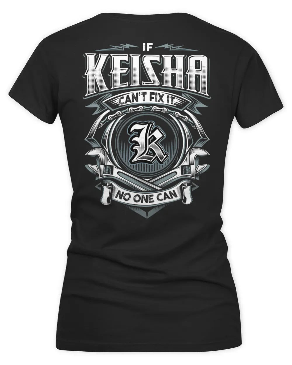 KEISHA AP81-K4-626 - Personalized Ahmed Quote Apparel “If Ahmed Can't Fix It, No One Can” - Women's V-Neck T-Shirt - Black