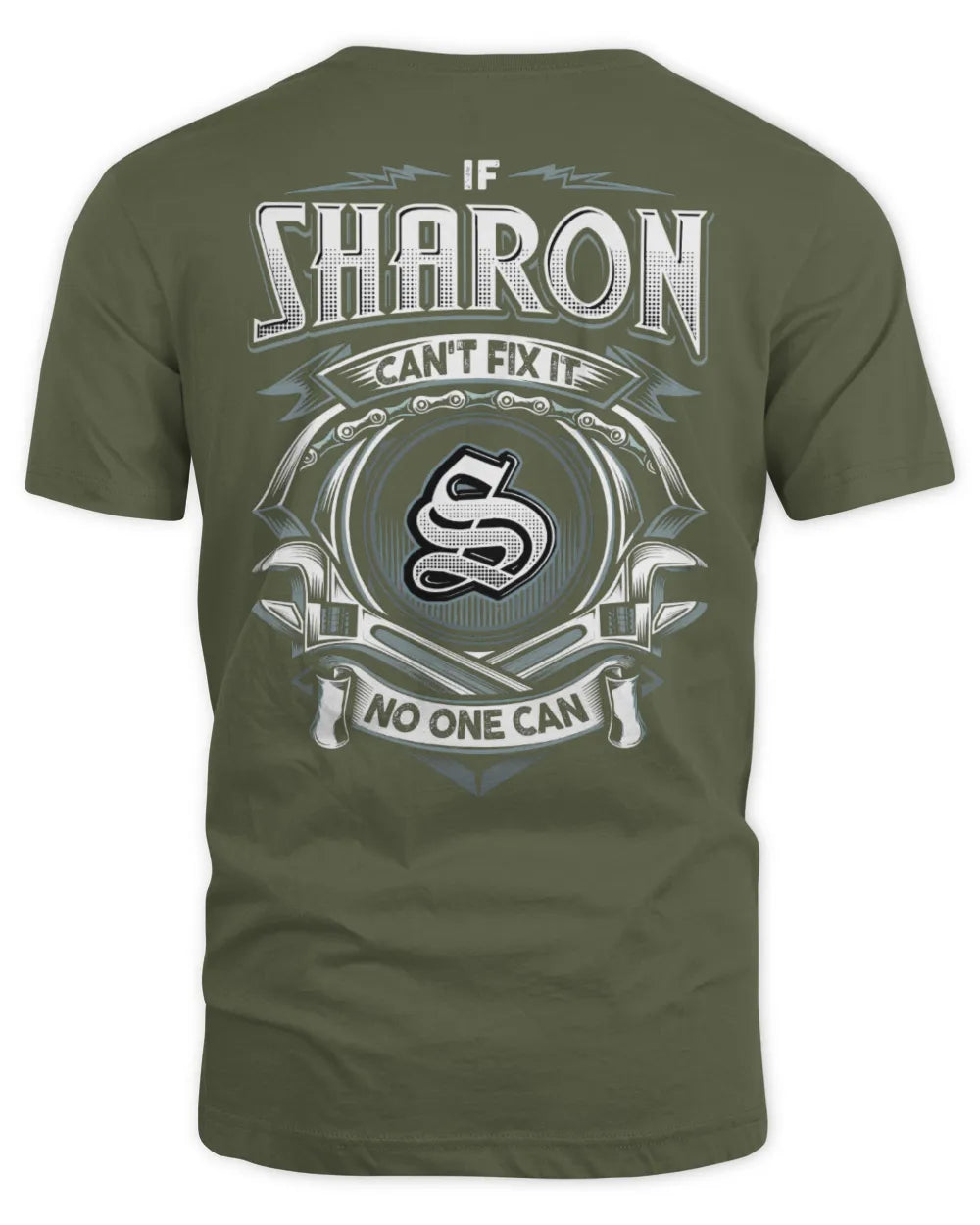 SHARON AP81-K4-626 - Personalized Ahmed Quote Apparel “If Ahmed Can't Fix It, No One Can” - Unisex Standard T-Shirt - Military Green