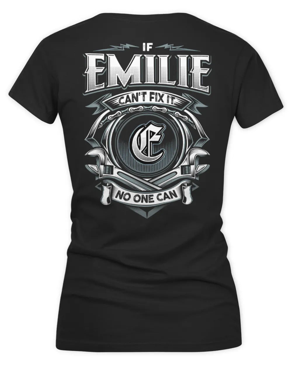 EMILIE AP81-K4-626 - Personalized Ahmed Quote Apparel “If Ahmed Can't Fix It, No One Can” - Women's V-Neck T-Shirt - Black