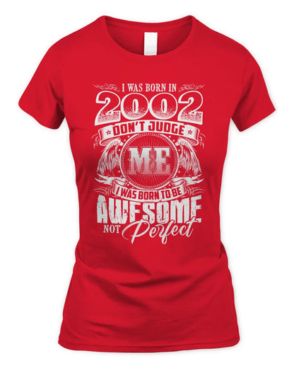 2002 HH89-K2 – Awesome Birth Year Quote T-Shirt - Women's Standard T-Shirt - Red